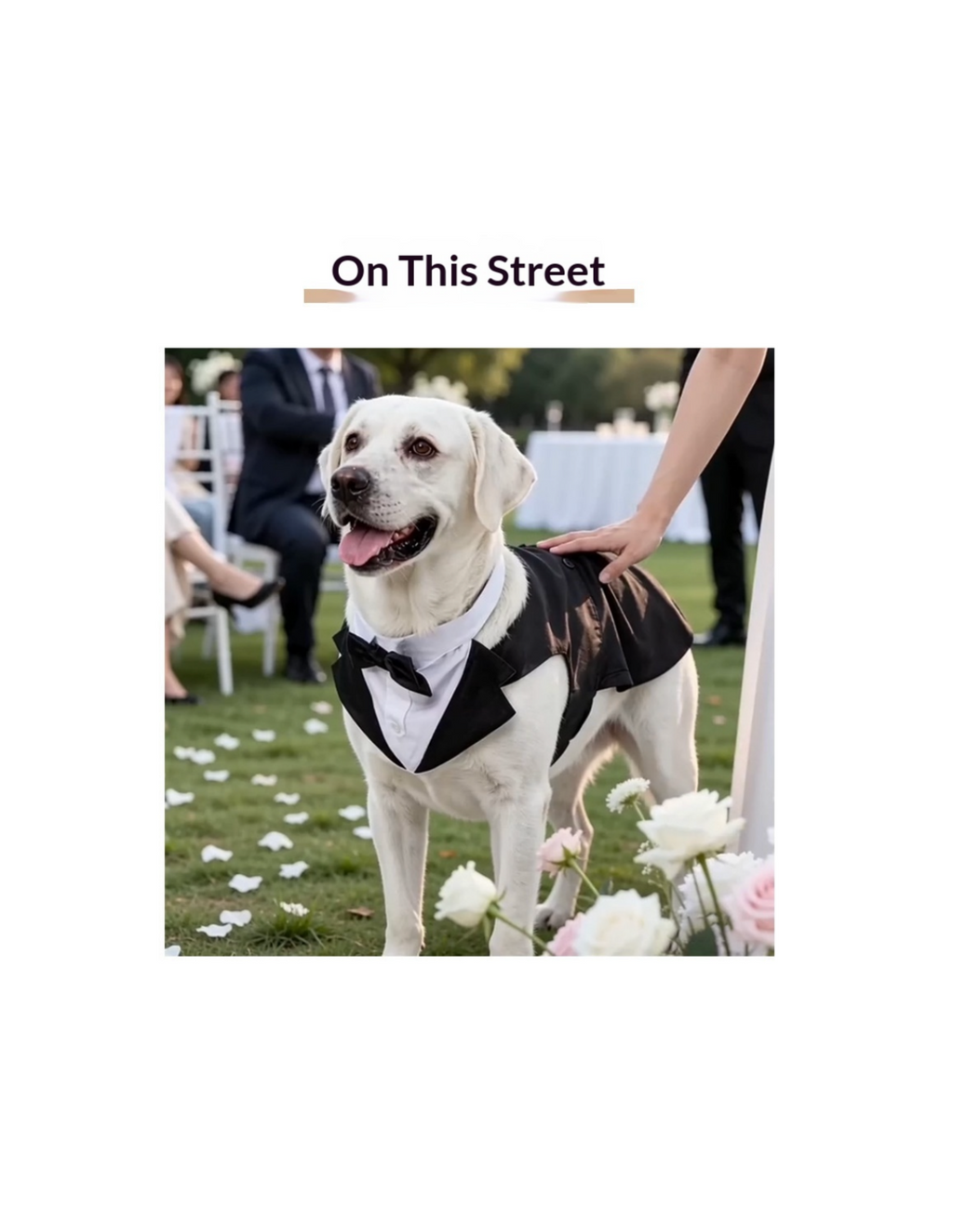 Dog Tuxedo Pet Wedding Groomsmen Outfit