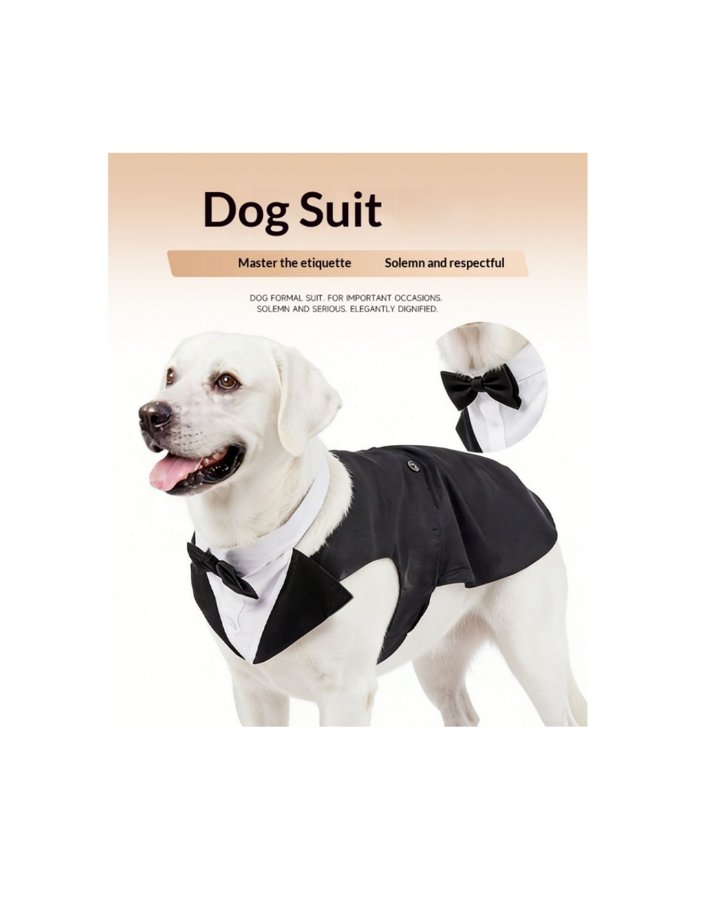 Dog Tuxedo Pet Wedding Groomsmen Outfit