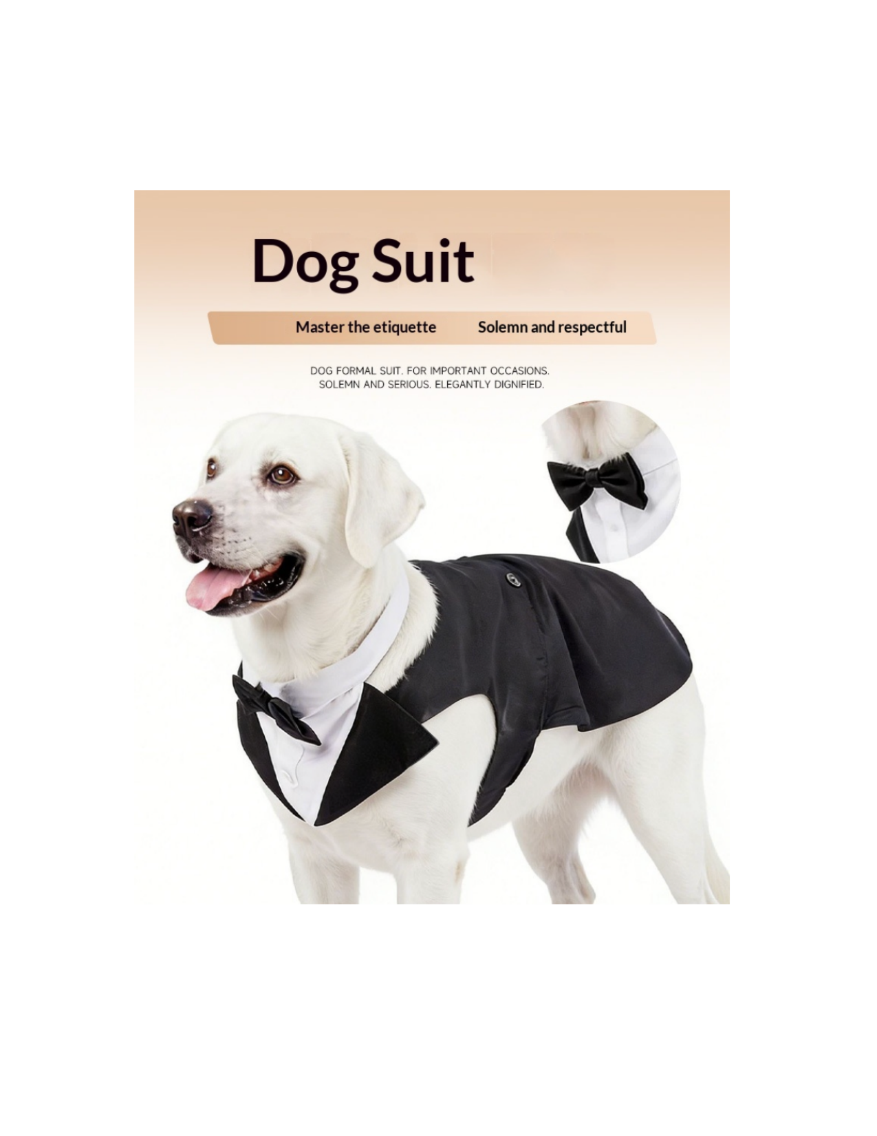Dog Tuxedo Pet Wedding Groomsmen Outfit